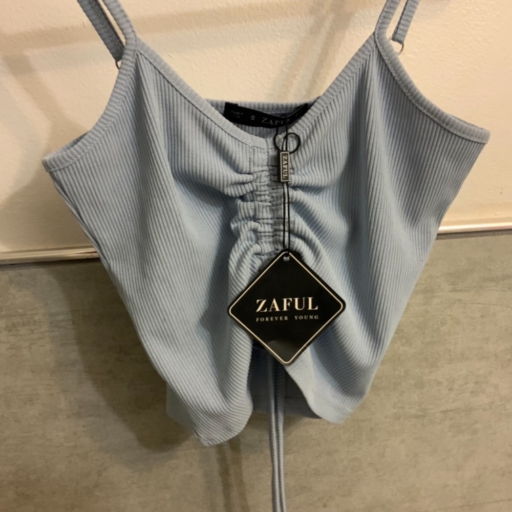 Drawstring cropped top - Picture 3 of 4